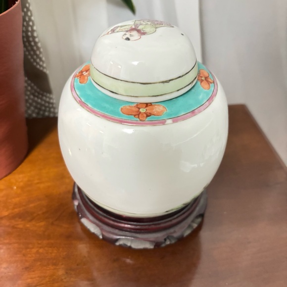 Vtg Antique CHINESE Asian Porcelain VASE Ginger Jar FAMILLE VERTE Children QING - Picture 4 of 13